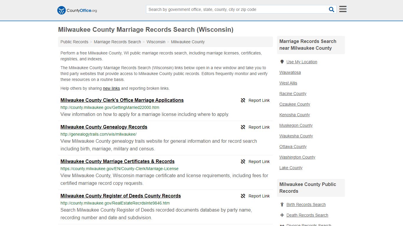 Marriage Records Search - Milwaukee County, WI (Marriage ...